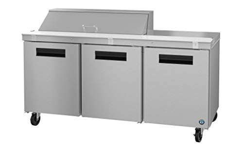 Hoshizaki SR72A-12, Refrigerator, Three Section Sandwich Prep Table, Stainless Doors