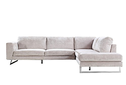 Limari Home Bryan Sectional Sofa, Grey