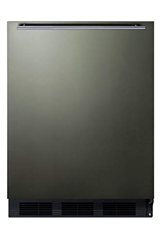 Summit CT663BBIKSHH 24 Inch Compact Refrigerator in Black Stainless Steel