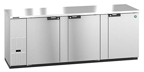 Hoshizaki HBB-4-95-S, Refrigerator, Three Section, Stainless Steel Back Bar, Solid Doors