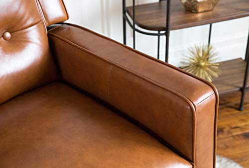 abbyson madison premium grade leather pushback reclining sofa