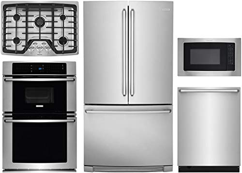 Electrolux 5 Piece Kitchen Package EI23BC82SS 36"French Door Refrigerator, EW30MC65PS 30" Electric Oven, EW30GC60PS 30" Gas Cooktop,EI24MO45IB 24"Microwave EI24ID81SS 24" Dishwasher in Stainless Steel