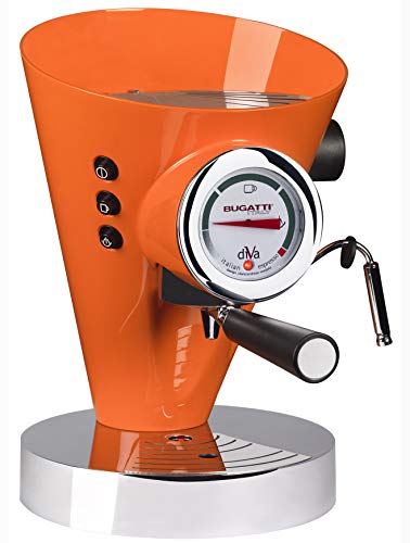 BUGATTI - "Diva" Italian Espresso coffee machine - Orange