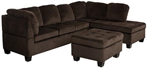 Christopher Knight Home Welsh Chocolate Fabric Sectional Sofa Set