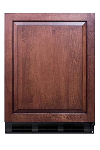 Summit Appliance AR5IF ADA Compliant 24" Wide Built-In Undercounter All-Refrigerator for Residential Use with Panel Ready Door, Auto Defrost, Adjustable Glass Shelves and Black Cabinet