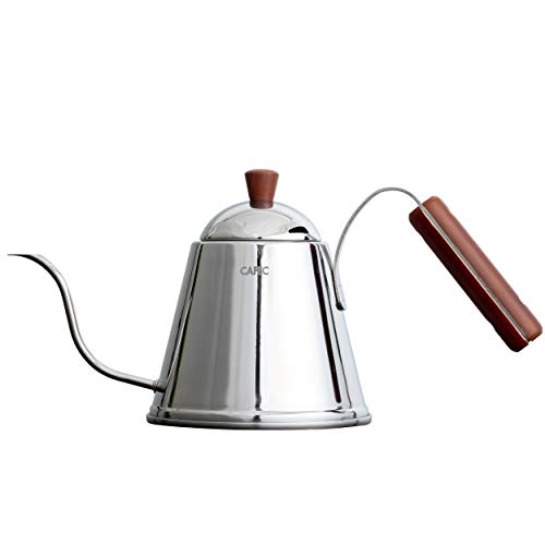 CAFEC Stainless Coffee Pot/Coffee Pour Over 1000ml Kettle/TSUBAME WOOD made in Japan 1000ml / Premium Pour Over Kettle