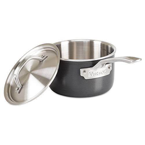 Viking 5-Ply Hard Stainless Sauce Pan with Hard Anodized Exterior, 2 Quart