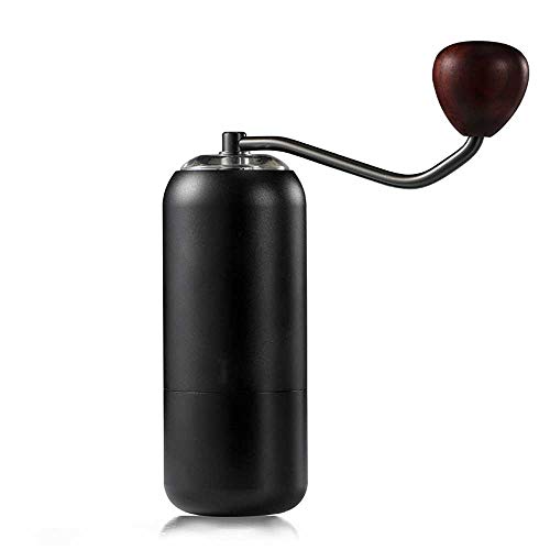 Manual coffee grinder, metal household modern minimalist propeller handle manual coffee grinder, 2 colors available coffee bean grinder (Color : Black)