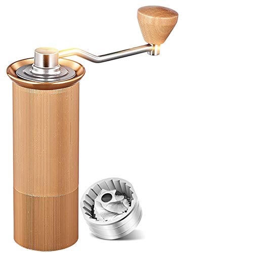 Portable Hand-cranked Coffee Grinder Mini Coffee Grinder Home Coffee Grinder Portable Grinder Coffee Appliance Coffee Grinder Home Use (Color : Gold, Size : One size)