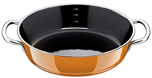 Silit Passion Orange Serving Sauté Pan 28 cm Roasting Dish 4.1 L Silargan Functional Ceramic High Rim Induction Orange