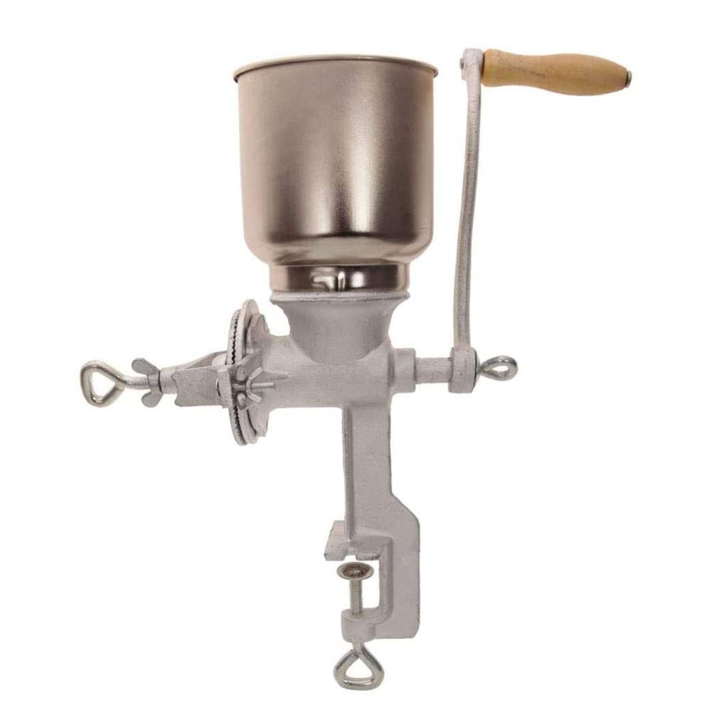 Premium Quality Cast Iron Hand Crank Manual Corn Grinder，Professional Use Hand Cranking Operation Grain Nuts Mill Grinder for Wheat Grain Grinders