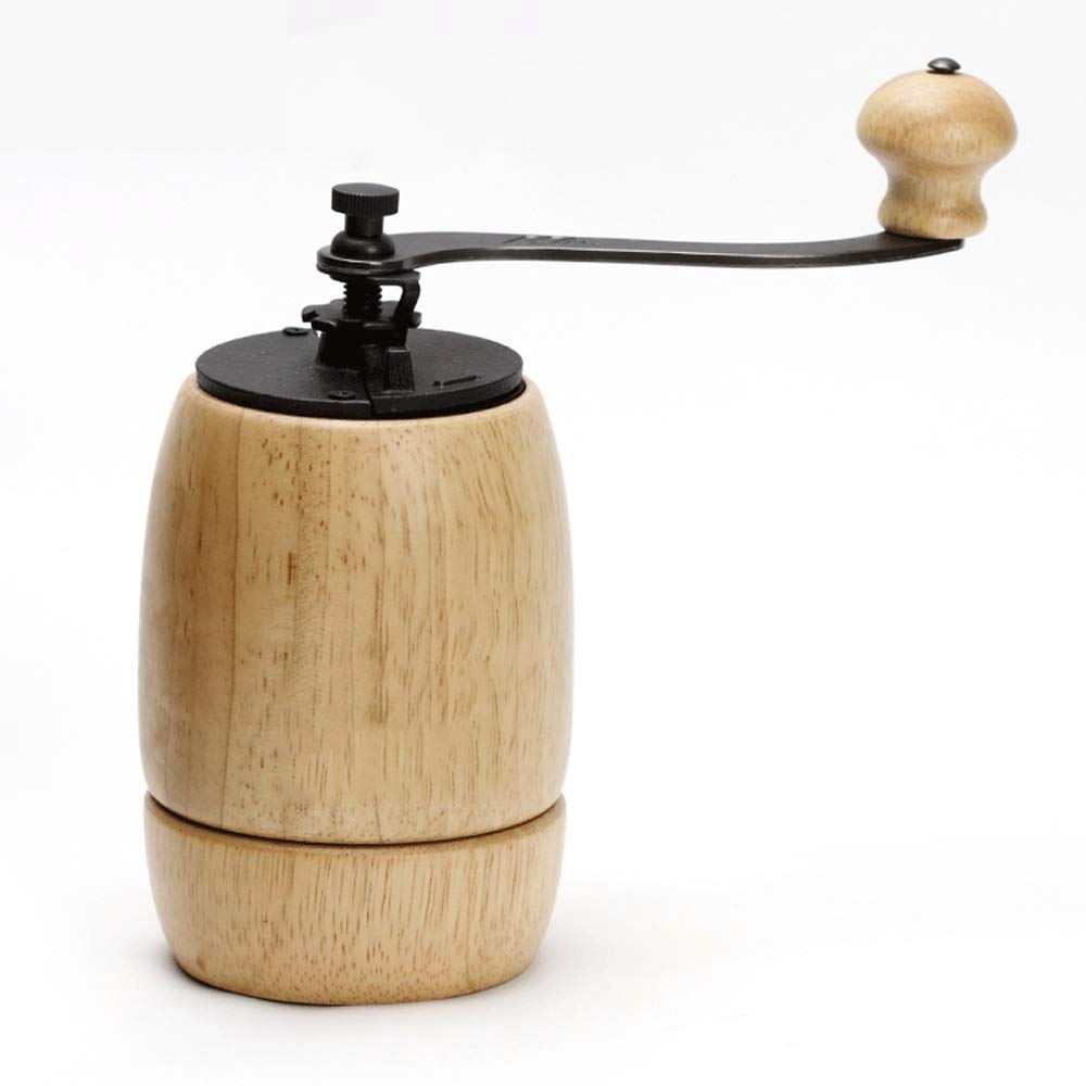 XLEVE Vintage Style Functional Hand Grinder Wooden and Metal Design Household Mini Manual Ceramic Core (Color : A)