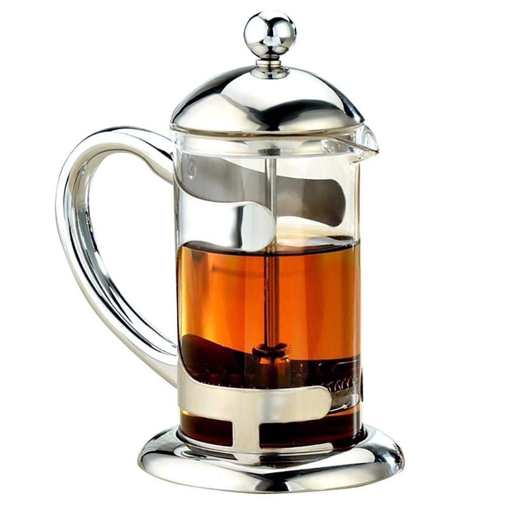 French Coffee Heat-Resistant Filter Presses Coffee Maker Pot Glass Pots Hollow Coffee Tea Teapot, 600ML (Color : 600ml)