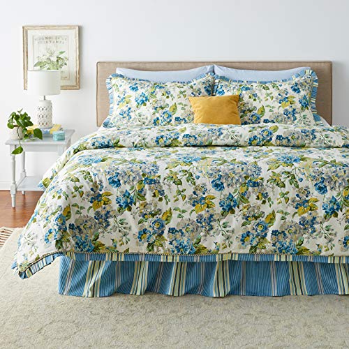Waverly Reversible Floral/Striped Engagement Bedding Collection, King ...