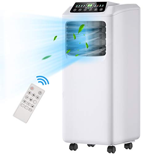 Toolsempire Portable Air Conditioner 8000BTU Easycool 3-in-1 Floor AC Unit with Dehumidifier,Fan Modes,Remote Control,Complete Window Mount Exhaust Kit for Rooms Up to 230 Sq,White