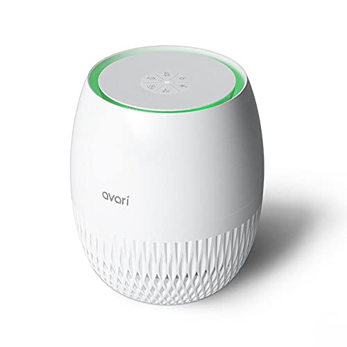 Avari Eg-HEPA 4-Stage Air Purifier to 0.1 Microns. Proprietary Embossed HEPA Technology, Pre-Filter, Carbon Deodorizer, LED Sanitizer. ECARF & AHAM certified. Smart Air Quality Sensor & Auto Mode