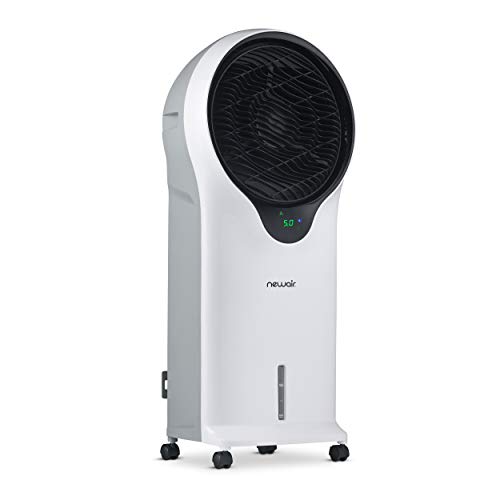 NewAir Evaporative Air Cooler and Portable Cooling Fan in White, Honeycomb Pad Cooling, 1.45 Gallon Removable Water Tank, Remote Control and Timer, Cost Saving Cooling for Dry Climate