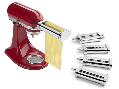 KitchenAid KSMPDX Stand Mixer Attachments Pasta Roller and Cutter Set, One Size, Stainless Steel