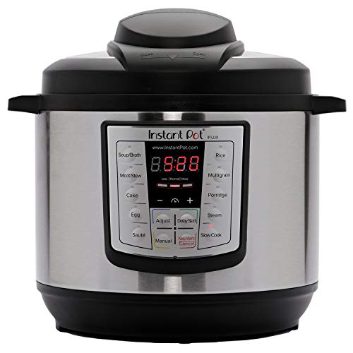 Instant Pot Lux 6-in-1 Electric Pressure Cooker, Sterilizer, Slow Cooker, Rice Cooker, Steamer, Saute, and Warmer, 8 Quart, 12 One-Touch Programs