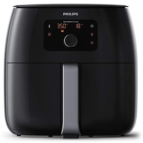 Philips Kitchen Appliances Digital Twin TurboStar Airfryer XXL, with Fat Removal Technology, 3 Lbs, Black, HD9650/96
